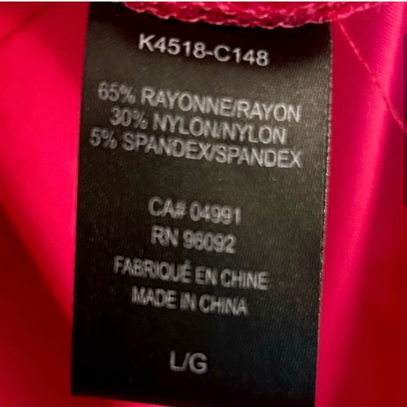 Fuschia strechy dress with pockets size L as new - Picture 4 of 4